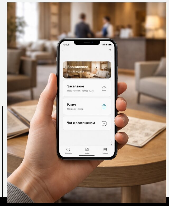 Мобильное приложение для гостей отеля в Тайшете, управление сервисом